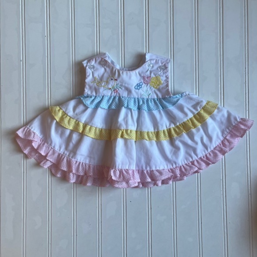 Vintage Baby Girl 3-6M Clothing Bundle Carter's Dresses Sunsuit Spring Lot - Picture 11 of 16